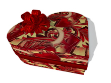 Heart Gift Box (red roses) with gift bow - wrap your gift with a quality gift box