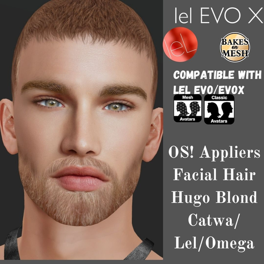OS! Appliers Facial Hair Hugo Blond Catwa/ Lelutka/Omega