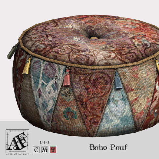 *AF* Boho Pouf