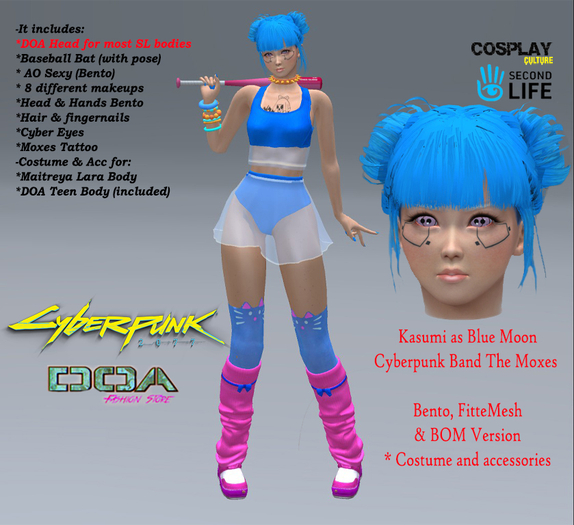 Blue Moon's Costume (CyberPunk) - BOX