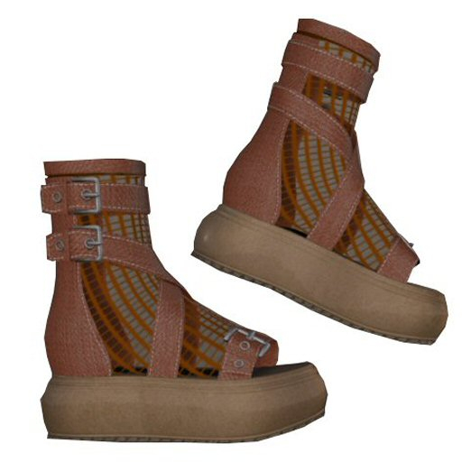 ExtrAZ - Orange Fishnet Sandal