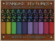 Parkins Textures - Daphne Set - 20x Full Perm Seamless 1024 - Fabric, Clothing, Cloth, Leaf, Fall, Autumn