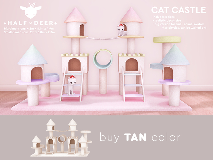 +Half-Deer+ Cat Castle [Tan]