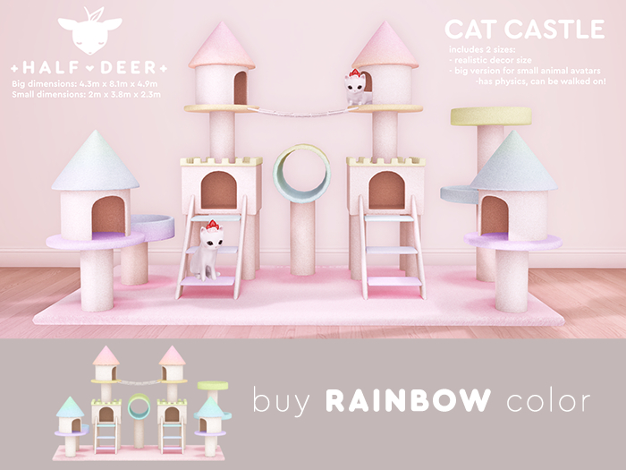+Half-Deer+ Cat Castle [Rainbow]
