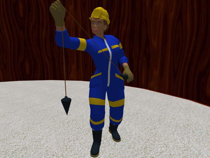 TM Construction Lady with Lead Level - 3d Person
