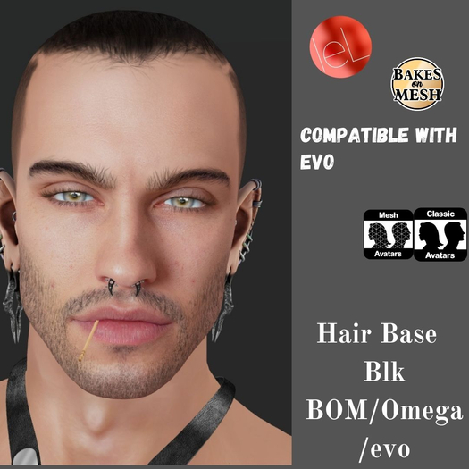 !OS! Hair Base  Blk BOM/Omega/evo