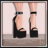 [HC] Xamira Black Heels for Kupra, Legacy, Slink, Belleza, Maitreya, eBody, Signature & Tonic