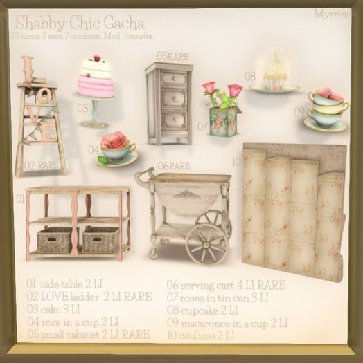 Shabby chic - coulisse