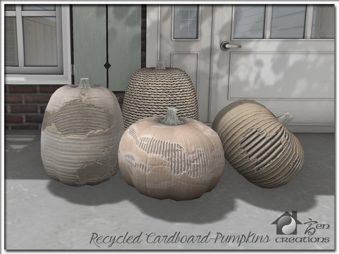 Recycled Cardboard Pumpkins