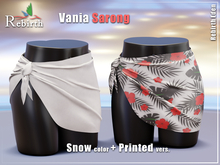 Vania sarong for REBIRTH Eden body - Snow color + bicolor