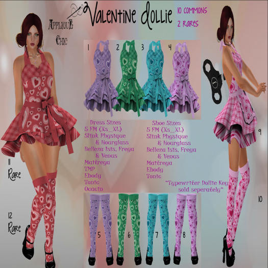 AC: Valentine Dollie Shoes Red #12 RARE
