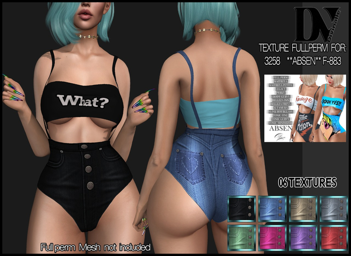 DV- 3258    **ABSEN** F-883 - JEANS TEXTURES