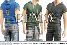 Demo Alexander Male Top Fatpack - Signature Gianni, Belleza Jake , Legacy - FashionNatic 