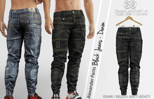 Alexander Male Pants Black Jeans - Denim - Signature Gianni, Belleza Jake , Legacy - FashionNatic 