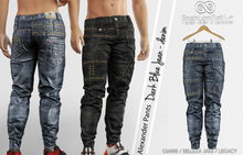 Alexander Male Pants Dark Blue Jeans - Denim - Signature Gianni, Belleza Jake , Legacy - FashionNatic 