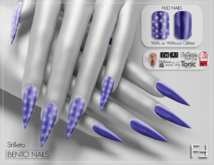 FF Original - Nail Bento Stilleto Glitter - BLUE