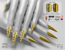 FF Original - Nail Bento Stilleto Glitter - GOLD