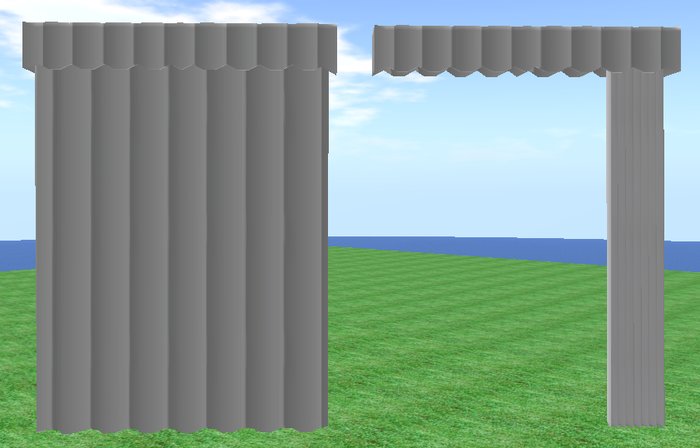 Sculpted Color Change Curtain With Valence 2 prims-s