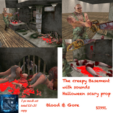 The creepy Basement Blood & Gore Halloween Prop-Box