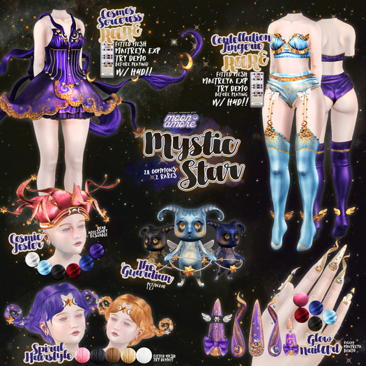 .:Moon Amore: Mystic Star / Spiral Hair / Onyx