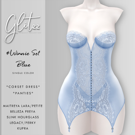 [Glitzz] Winnie Set - Blue