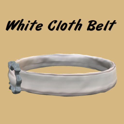 White Cloth Belt