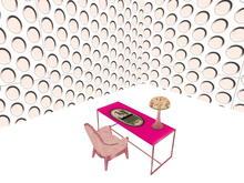 Intelli book rezzer modern reading desk and chair PINK
