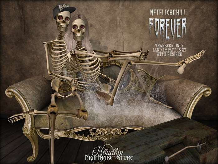 Boudoir Halloween-Chilling Forever Skeletons