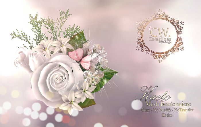 .:(CW):. Boutonniere Kaeto Roses White V.2 (Add) BOX!!!