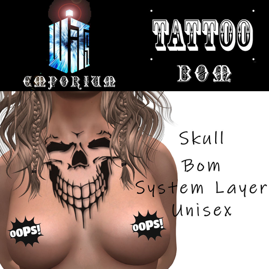 WITS Skull Tattoo Unisex