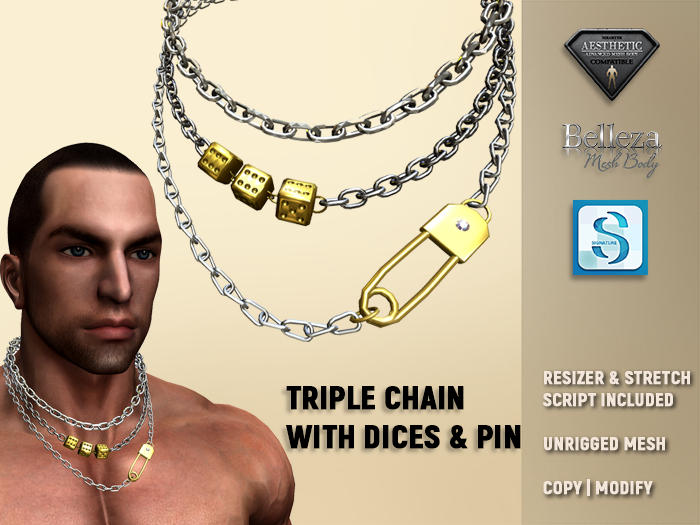 [7/11] Silver Chains, Gold Dice & Pin
