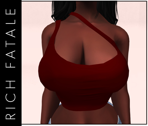 $RICH FATALE - CROSS STRAP TANK - maroon