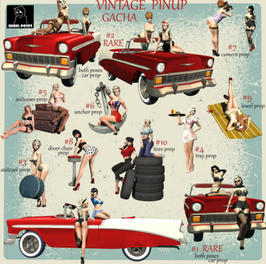 Vintage Pinup Gacha Pose #9