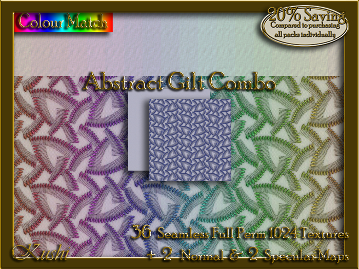 Abstract Gilt Combo Seamless Texture Set