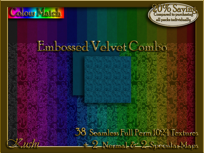Embossed Velvet Combo Seamless Texture Set