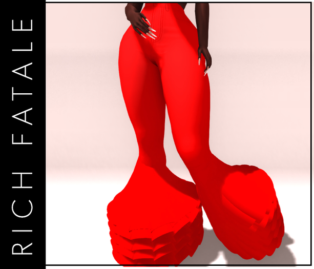 $RICH FATALE - FLEXI FLARES - ROUGE