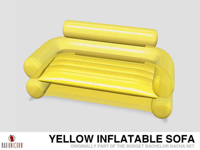 'Yellow' Inflatable Sofa (Previously - Budget Bachelor Gacha Set)