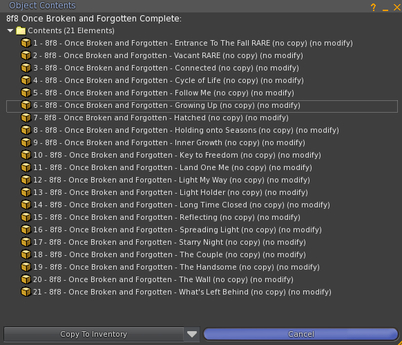Second Life Marketplace - 8f8 Once Broken and Forgotten Complete