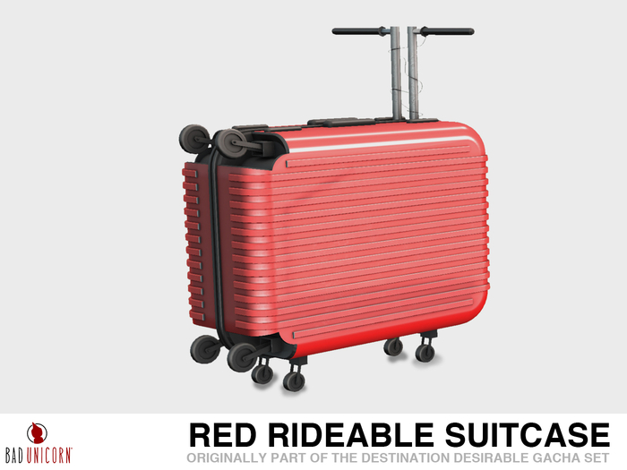 Rideable Suitcase (RED) RARE (Previously - Destination Desirable Gacha Set)