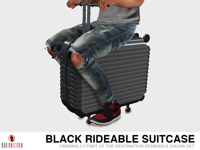 Rideable Suitcase (BLK) RARE (Previously - Destination Desirable Gacha Set)