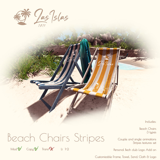LasIslas Beach Chairs Stripes