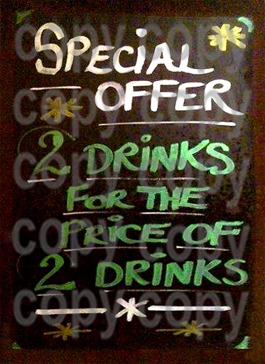 Sign Crazy Drinks