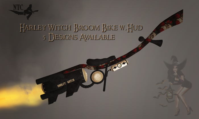 [NTC] Harley Witch Broom Bike Skull