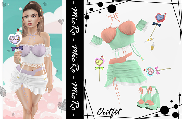 - MicRo - Outfit Rya Peach Mint 