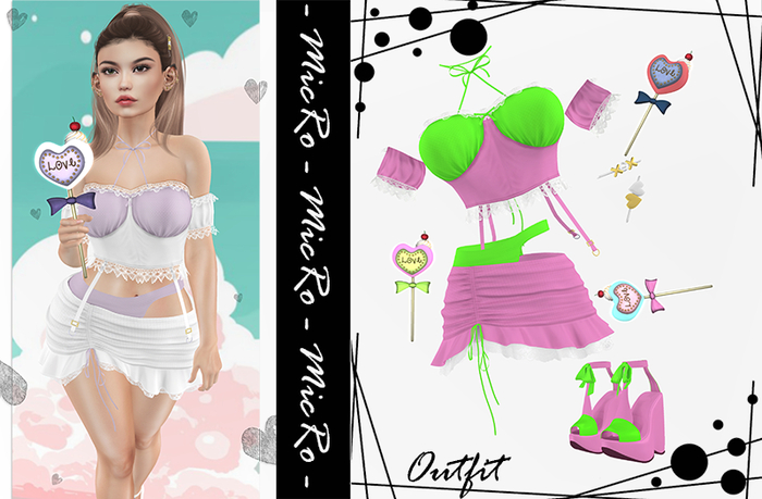- MicRo - Outfit Rya Lime Pink 