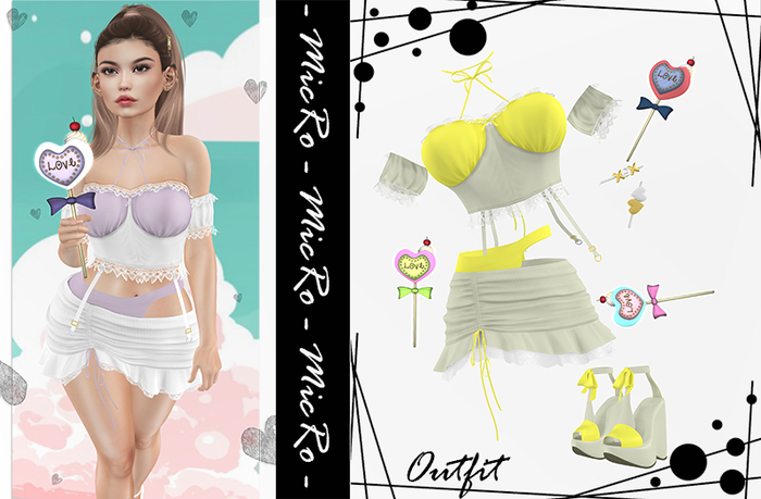 - MicRo - Outfit Rya Gray Yellow 