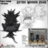 Full Perm Gothic Wooden Chair