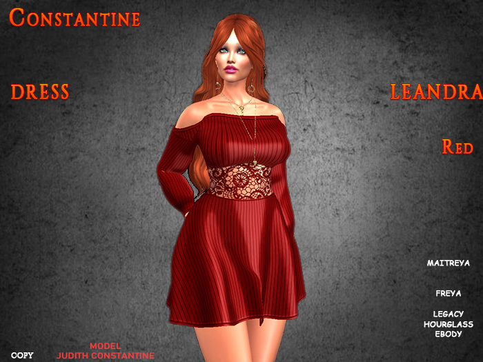 [JC CONSTANTINE] Leandra- Dress Red