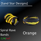 [Sand Star Designs] Orange Spiral Rave Bands