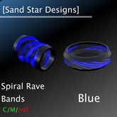 [Sand Star Designs]Blue Spiral Rave Bands